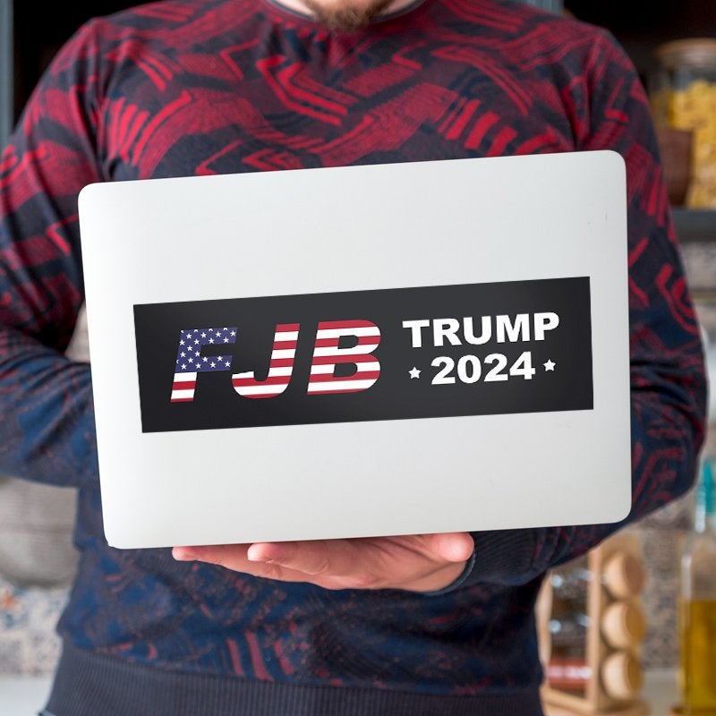 FJB Bumper Sticker on a laptop