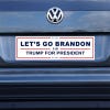 Let's Go Brandon Bumper Sticker on a gray car