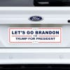 Let's Go Brandon Bumper Sticker on a white truck