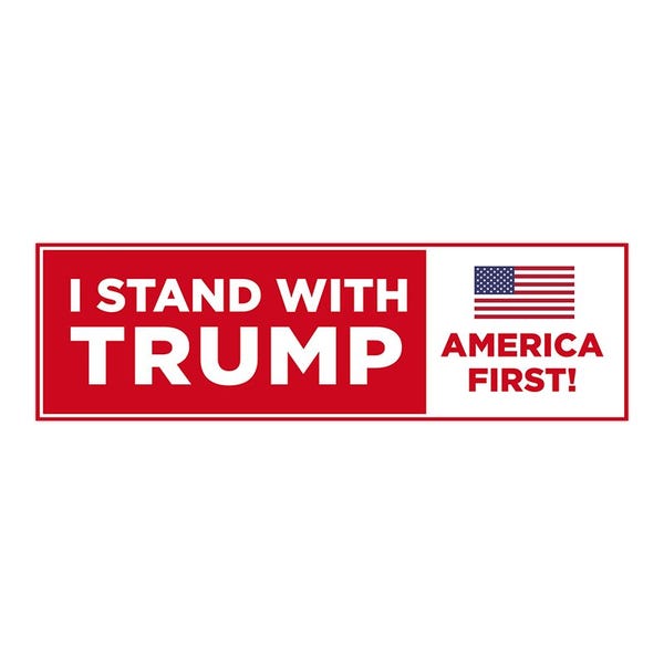 I Stand with Trump Bumper Sticker