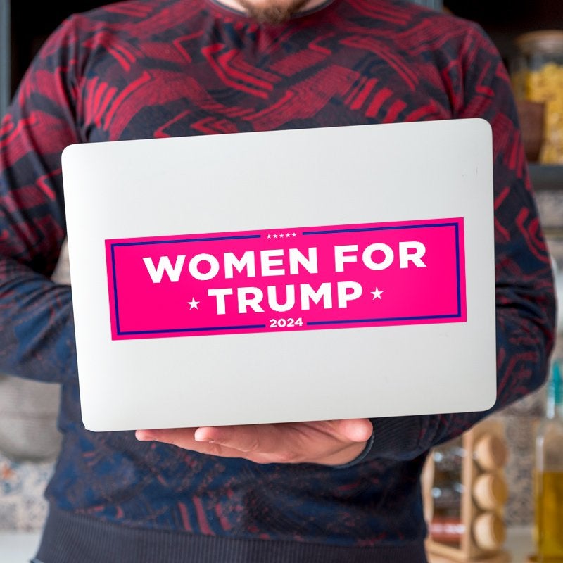 Women for Trump Bumper Sticker on a laptop