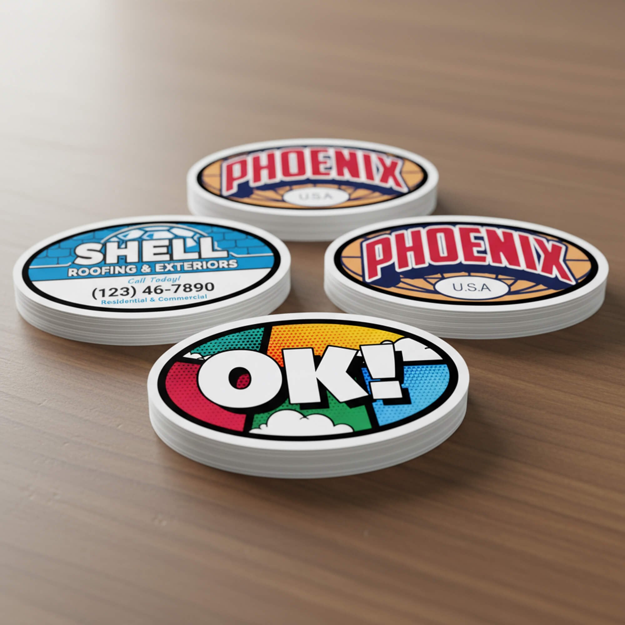 3" x 5" Black Border Oval Bumper Sticker