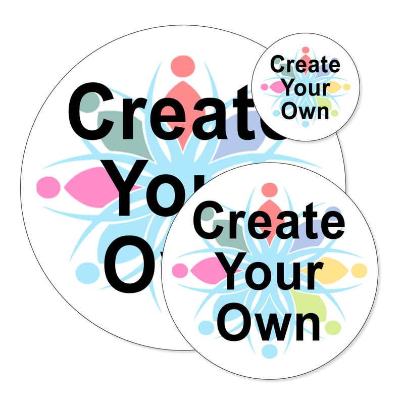 Create Your Own Round Full Color Bumper Sticker | Multiple Sizes