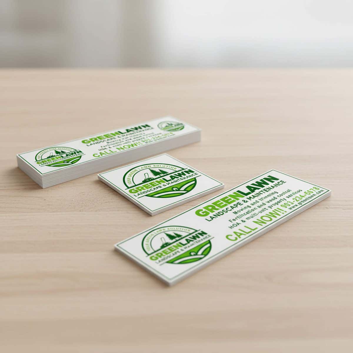 Various sizes of custom bumper stickers
