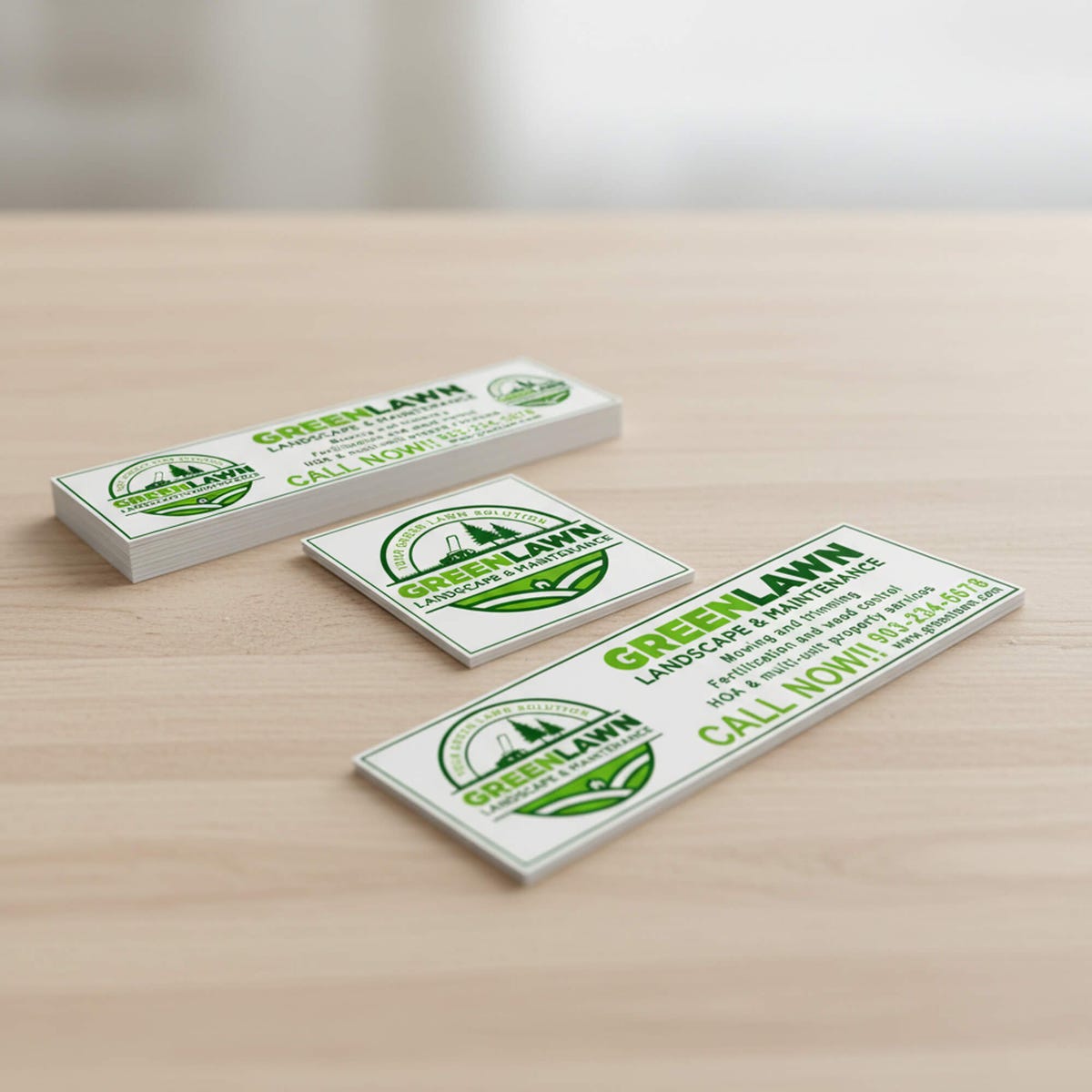 Various sizes of custom bumper stickers