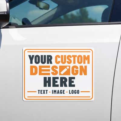 Custom Border 12" x 18" Car Magnets - alternate view