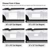 There are 4 size options for car magnets: 6x12, 12x18, 12x24, and 18x24