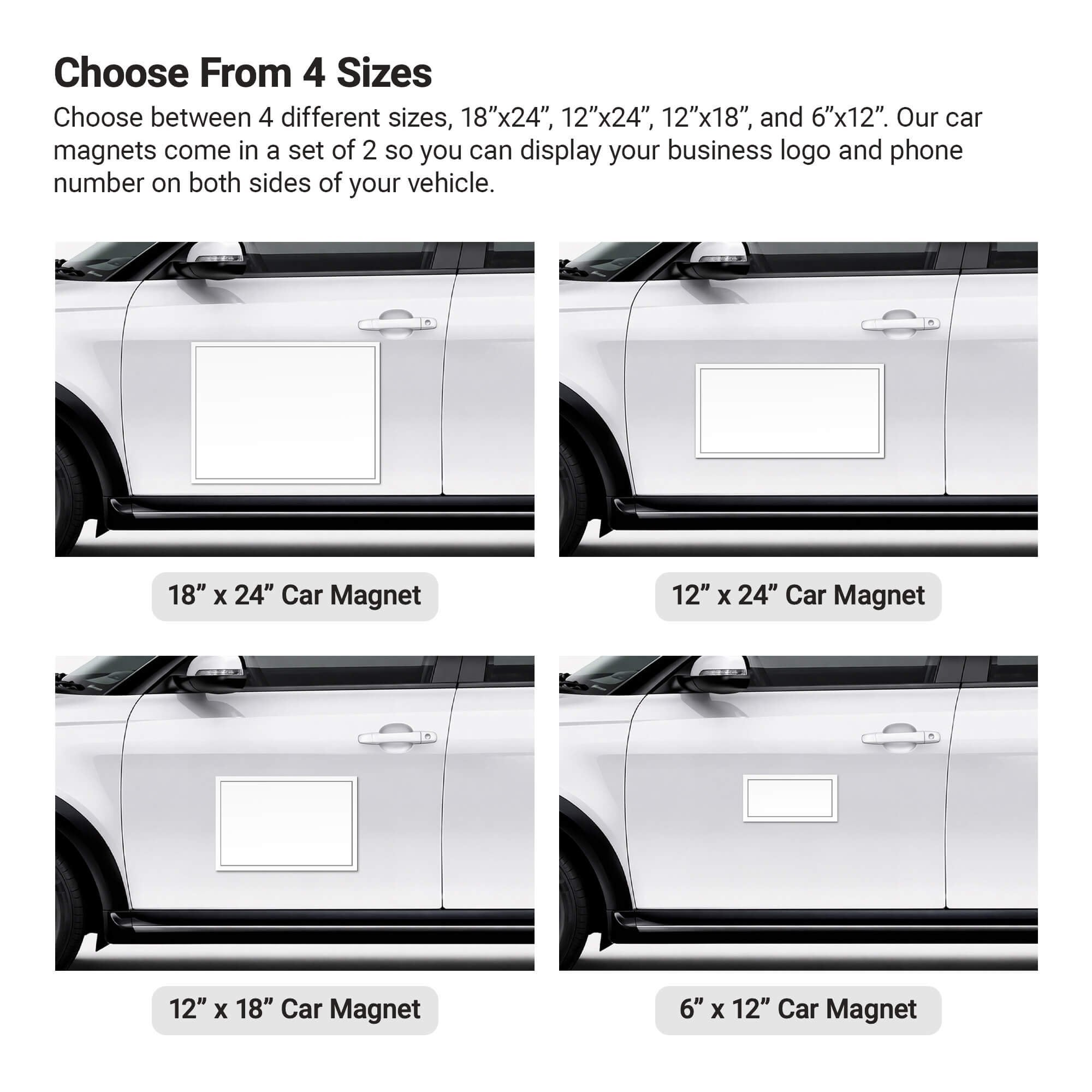 Car magnets are only suitable on metal-body cars - test your car with a magnet before purchasing