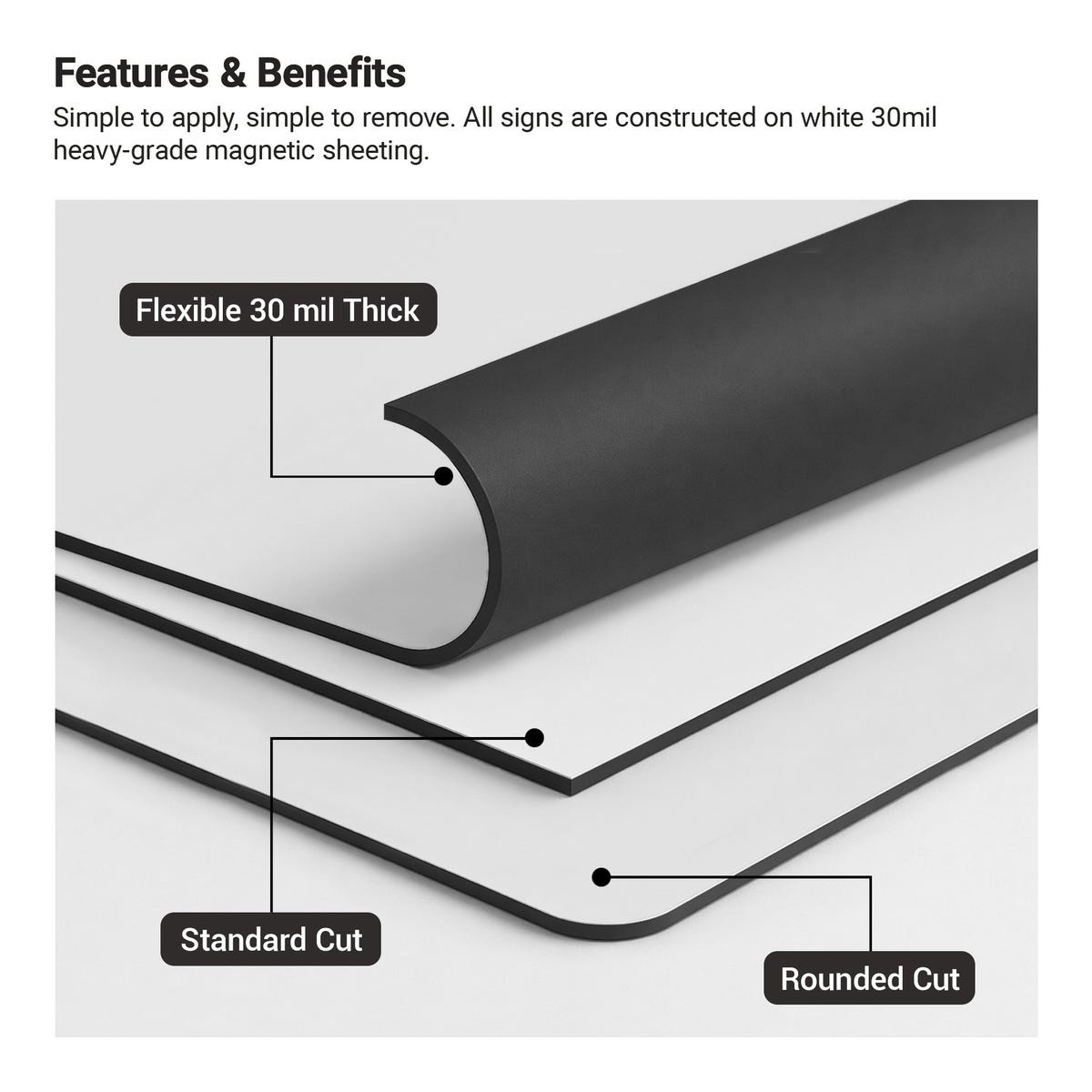 Car magnets are made from 30 mil heavy-grade magnetic sheeting that is easy to apply and remove