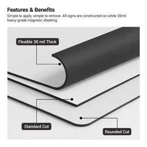 Car magnets are made from 30 mil heavy-grade magnetic sheeting that is easy to apply and remove