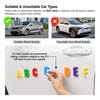 There are 4 size options for car magnets, and they come in sets of 2 so they can be displayed on both sides of a car or truck