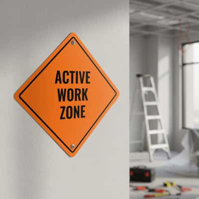 Diamond Sign with Custom Text - Orange - alternate view