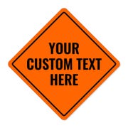 Diamond Sign with Custom Text - Orange