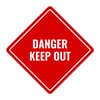 DANGER KEEP OUT red aluminum diamond sign