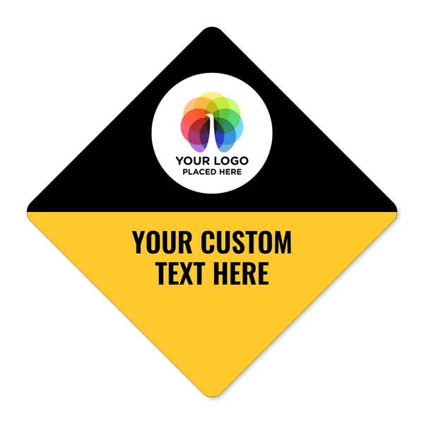 Custom Diamond Sign - Split Design with Logo