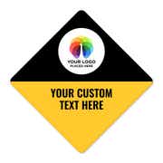 Custom Diamond Sign - Split Design with Logo