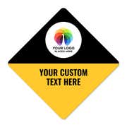 Custom Diamond Sign - Split Design with Logo