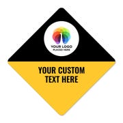 Custom Diamond Sign - Split Design with Logo