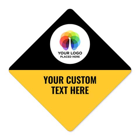 Custom Diamond Sign - Split Design with Logo