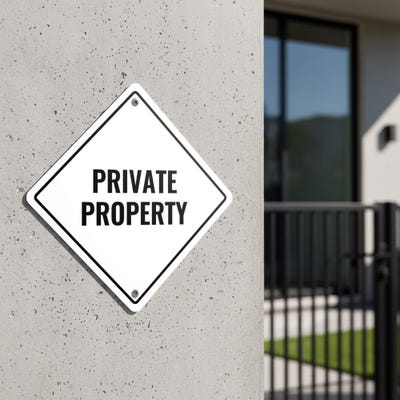 Diamond Sign with Custom Text - White - alternate view