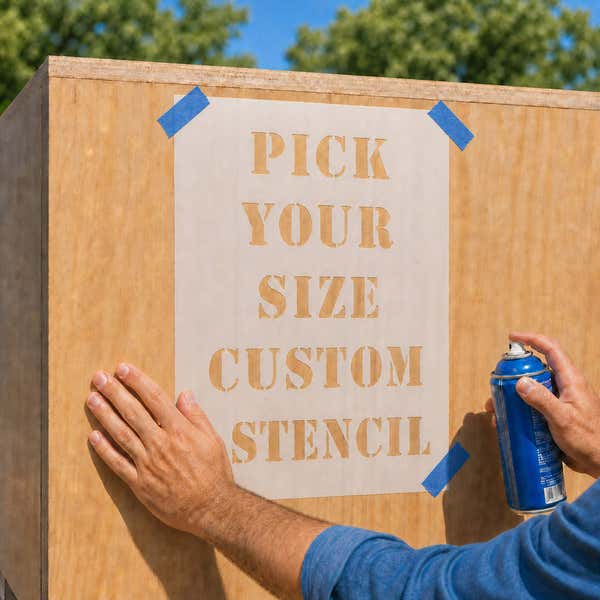 Custom Stencil - Pick Your Size - Vertical