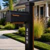 Numbers stenciled onto a mailbox post