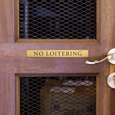 Horizontal Engraved 1" x 8" Heavy Brass Signs - alternate view