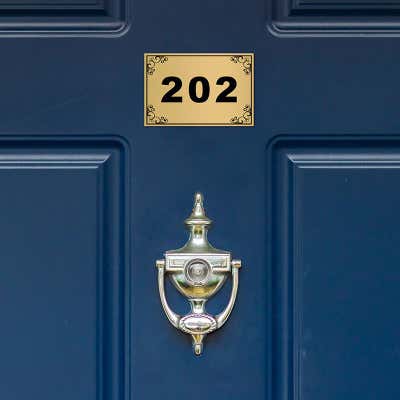 Horizontal Engraved 2" x 3" Heavy Brass Signs - alternate view