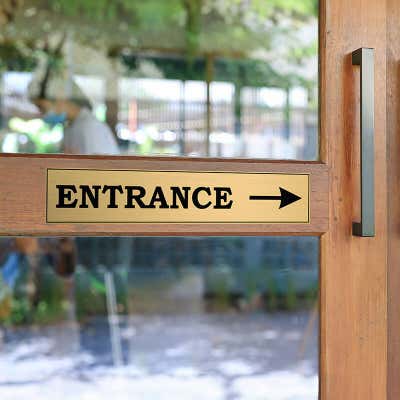 Horizontal Engraved 3" x 16" Heavy Brass Signs - alternate view