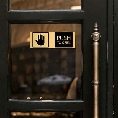 Horizontal Engraved 3" x 8" Heavy Brass Signs - alternate view