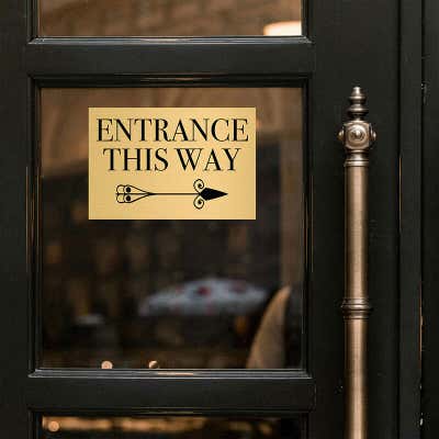 Horizontal Engraved 4" x 6" Heavy Brass Signs - alternate view
