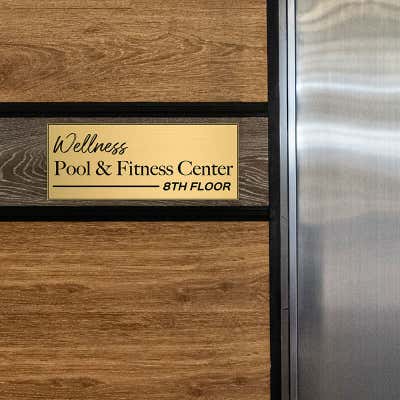 Horizontal Engraved 8" x 20" Heavy Brass Signs - alternate view
