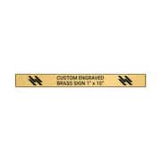 Horizontal Engraved 1" x 10" Heavy Brass Signs 
