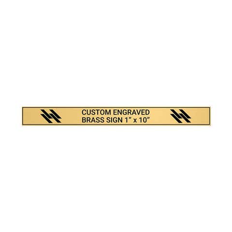 Horizontal Engraved 1" x 10" Heavy Brass Signs 