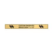 Horizontal Engraved 1" x 10" Heavy Brass Signs