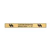 Horizontal Engraved 1" x 10" Heavy Brass Signs