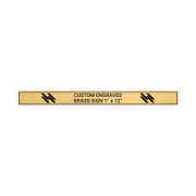 Horizontal Engraved 1" x 12" Heavy Brass Signs 