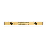 Horizontal Engraved 1" x 12" Heavy Brass Signs