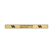 Horizontal Engraved 1" x 12" Heavy Brass Signs