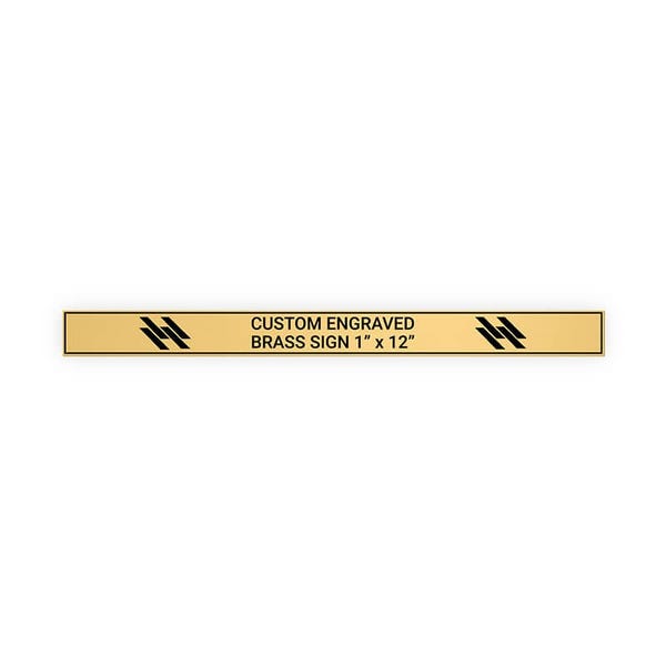 Horizontal Engraved 1" x 12" Heavy Brass Signs