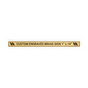 Horizontal Engraved 1" x 14" Heavy Brass Signs 