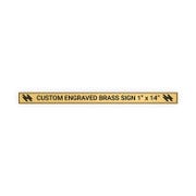 Horizontal Engraved 1" x 14" Heavy Brass Signs