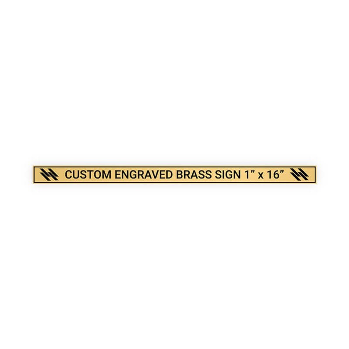 Horizontal Engraved Heavy Brass Signs 1" x 16"
