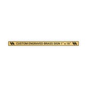 Horizontal Engraved 1" x 16" Heavy Brass Signs