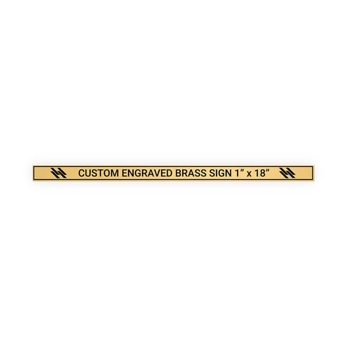 Horizontal Engraved Heavy Brass Signs 1" x 18"