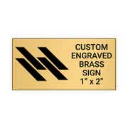 Horizontal Engraved 1" x 2" Heavy Brass Signs 