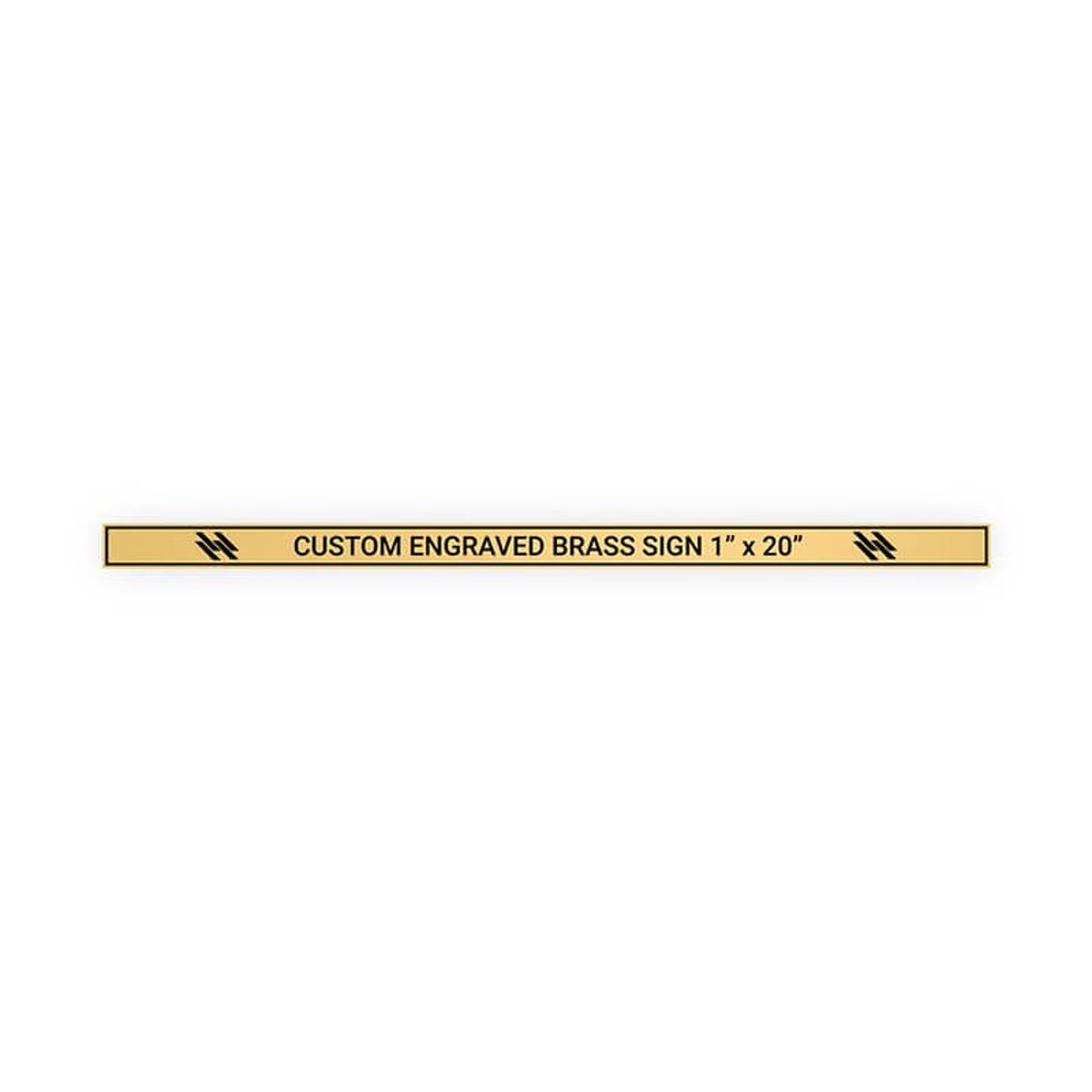 Horizontal Engraved Heavy Brass Signs 1" x 20"