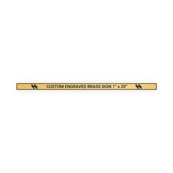Horizontal Engraved 1" x 20" Heavy Brass Signs 