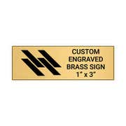Custom Engraved Brass Plate, 1" x 3", Heavy-Duty (Horizontal)