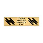 Horizontal Engraved 1" x 4" Heavy Brass Signs 